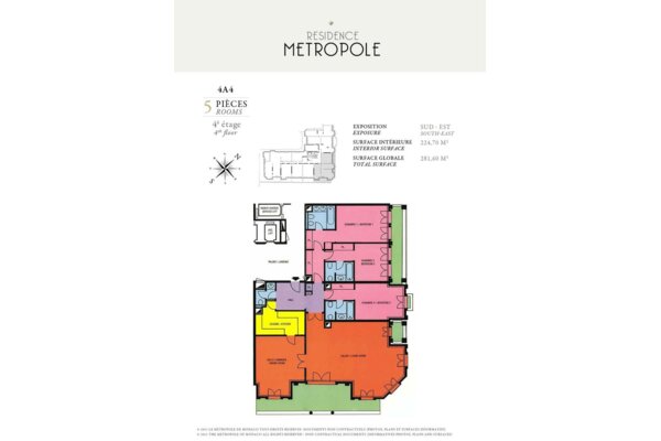 RESIDENCE METROPOLE 5 PIECES 281,60 m² AVEC CAVE ET 3 PARKINGS